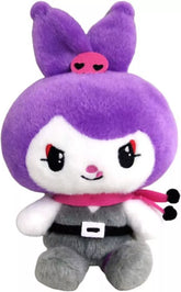 Sanrio’s Kuromi, always cute, always fierce- and so is her sister, Romina! Here she is featured in an updo, with ears styled back and centered. We met Kuromi’s siter, Romina, in the animated adventure ‘Kuromi’s Pretty Journey.’
This plushie is a perfect gift for that person you know who’s always got their hair up…we all know somebody…maybe it’s you
